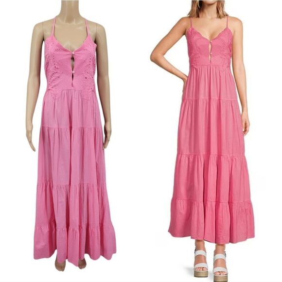 Chelsea & Violet Alyssa Sweetheart Neckline Sleeveless Cotton Slub Maxi Dress - Picture 3 of 15